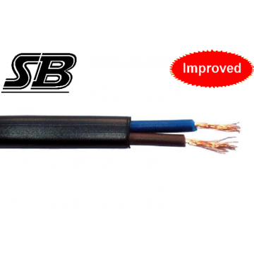 SB TWIN FLAT FLEXIBLE CABLE (45M) / ROLL (BLACK)