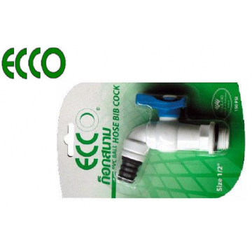 ECCO PVC BALL HOSE BIB TAP - 1/2” w/Nose